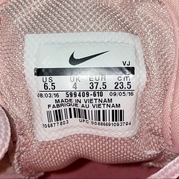 Nike Air Max Thea Athletic Shoes Women's 6.5- Pink Oxford/ Bright Melon White - Picture 6 of 6